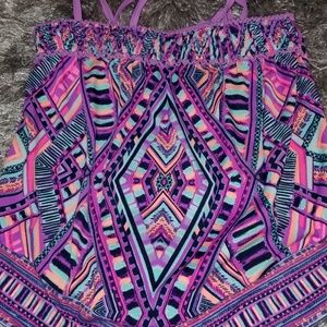 Tribal print swimwear/top